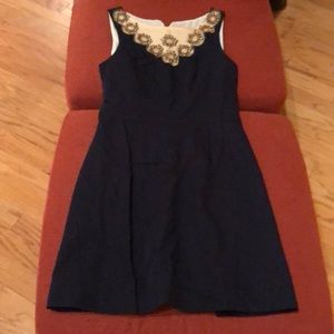 Lilly Pulitzer Navy Beaded Dress